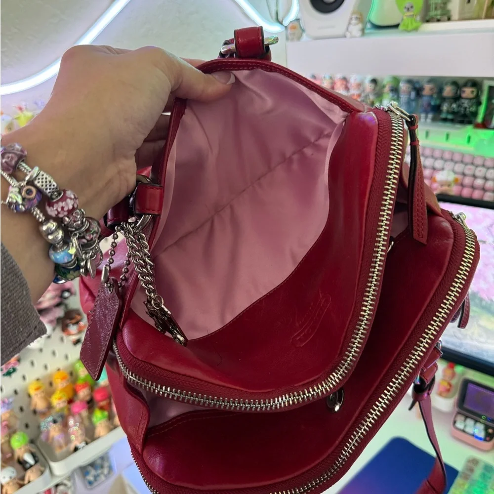Coach Red Bonnie Satchel Double Zip - Picture 6 of 11